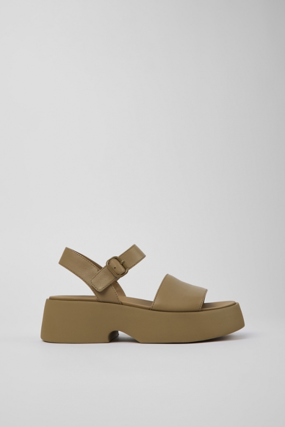 Neu Eingetroffen Camper Tasha - Braune Ledersandalen für Damen