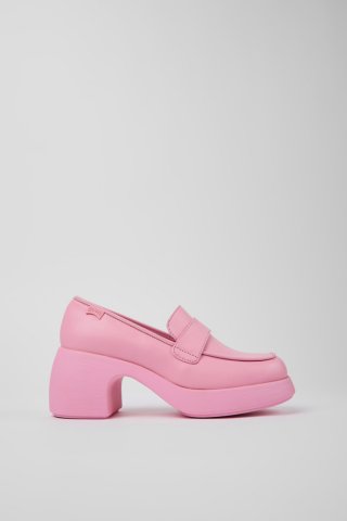 Neu Eingetroffen Camper Thelma - Rosafarbene Lederloafer für Damen