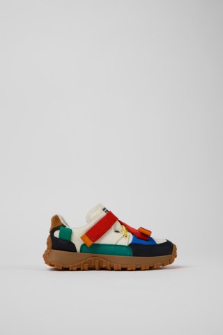 Neu Eingetroffen Camper Bobo Choses x Camper - Mehrfarbige Kinderschuhe aus Leder und Textil mit halboffener Form.