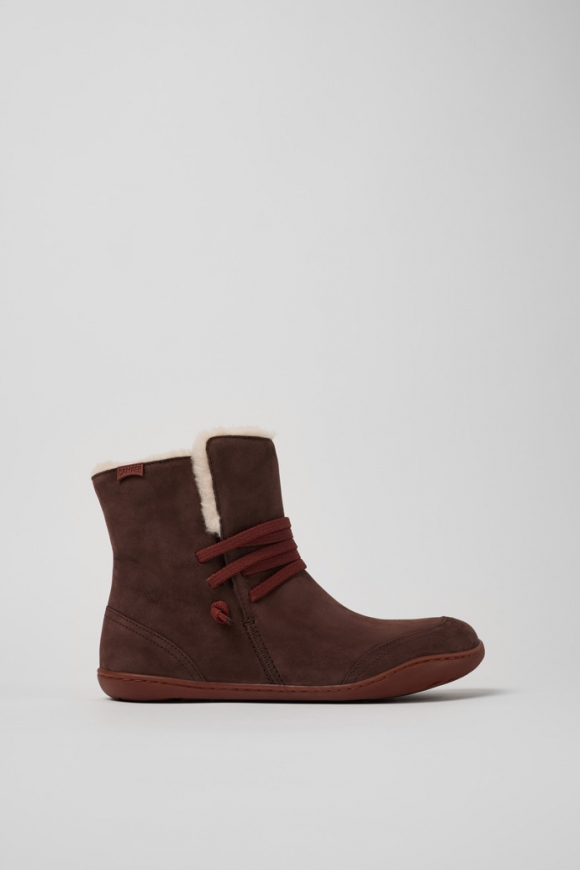 Neu Eingetroffen Camper Peu - Brauner Damenstiefel aus Nubukleder Neu Eingetroffen Camper Peu - Brauner Damenstiefel aus Nubukleder