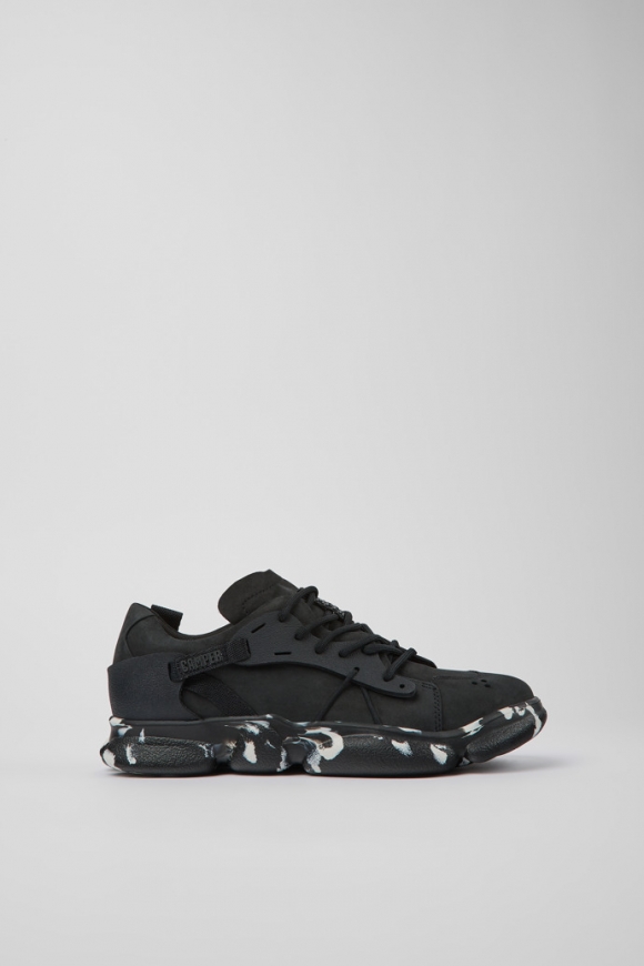 Neu Eingetroffen Camper Karst - Schwarzer Damensneaker aus Nubukleder/Textil Neu Eingetroffen Camper Karst - Schwarzer Damensneaker aus Nubukleder/Textil