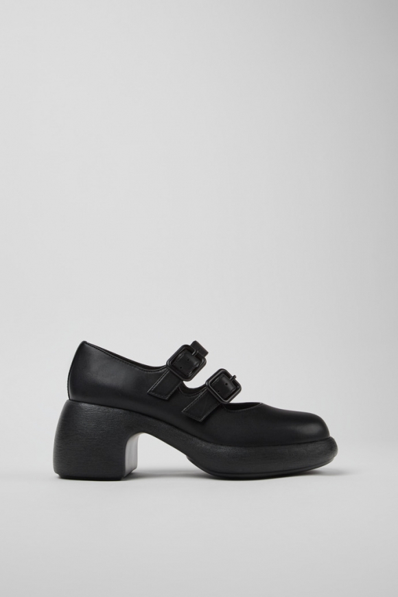 Neu Eingetroffen Camper Thelma - Schwarzer Damenschuh aus Leder.