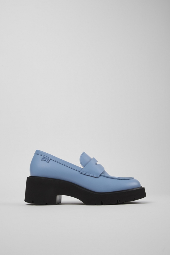 Neu Eingetroffen Camper Milah - Blaue Lederloafer für Damen Neu Eingetroffen Camper Milah - Blaue Lederloafer für Damen