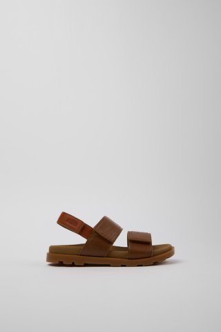 Neu Eingetroffen Camper Brutus Sandal - Braune Kindersandale aus Leder.