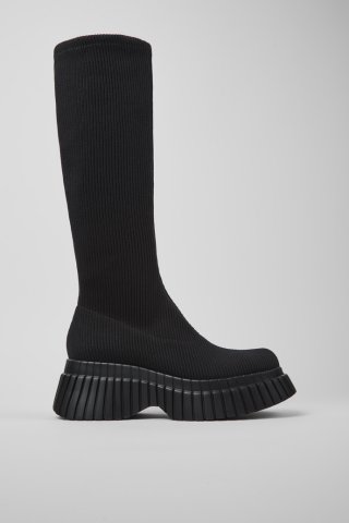 Neu Eingetroffen Camper BCN TENCEL® - Schwarzer Damenstiefel aus Textil