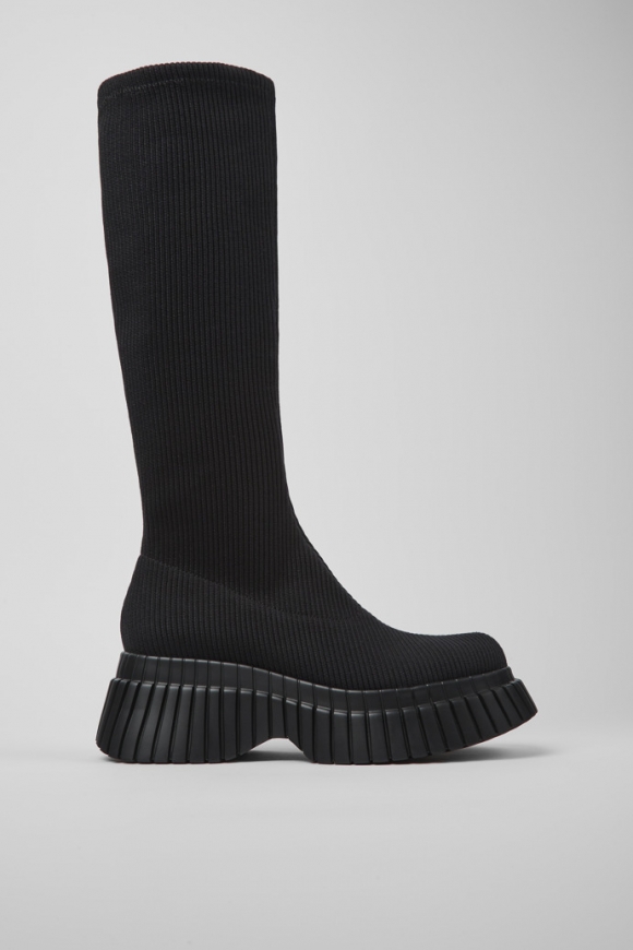 Neu Eingetroffen Camper BCN TENCEL® - Schwarzer Damenstiefel aus Textil Neu Eingetroffen Camper BCN TENCEL® - Schwarzer Damenstiefel aus Textil
