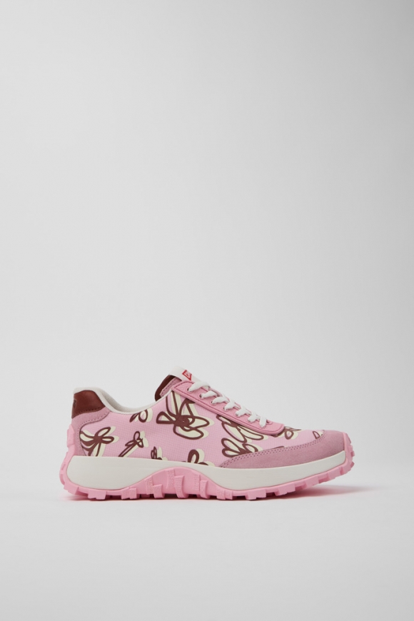 Neu Eingetroffen Camper Drift Trail VIBRAM - Mehrfarbige Damensneaker aus Recycling-PET und Nubukleder.