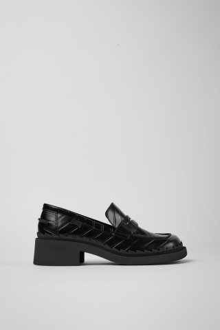 Neu Eingetroffen Camper Twins - Schwarzer Damenloafer aus Leder