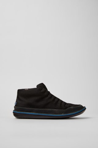 Neu Eingetroffen Camper Beetle - Schwarze Herrenstiefelette aus Textil und Nubukleder.