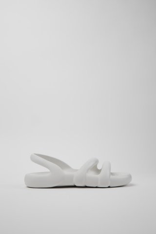 Neu Eingetroffen Camper Kobarah Flat Wide - Weiße Sandalen.