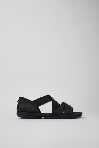 Neu Eingetroffen Camper Right - Schwarze Ledersandalen für Damen.
