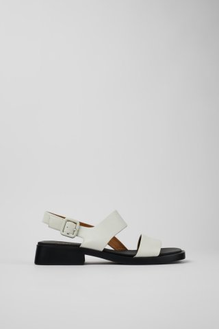 Neu Eingetroffen Camper Dana - Weiße Ledersandale für Damen.