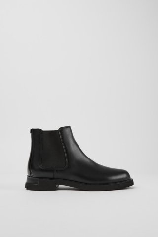 Neu Eingetroffen Camper Iman - Schwarze Lederstiefeletten für Damen.