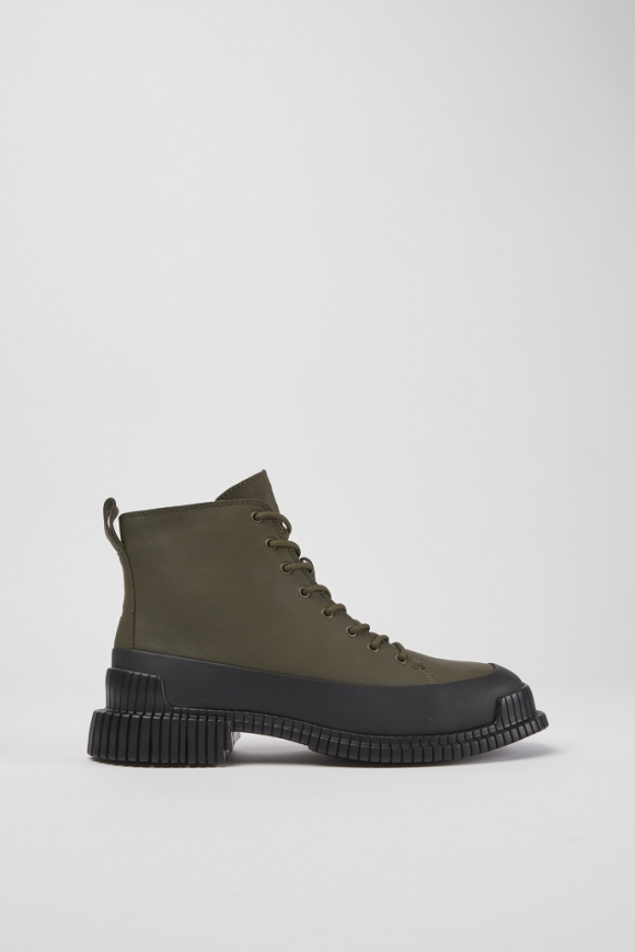 Neu Eingetroffen Camper Pix - Damenstiefelette aus Leder in Grün und Schwarz Neu Eingetroffen Camper Pix - Damenstiefelette aus Leder in Grün und Schwarz