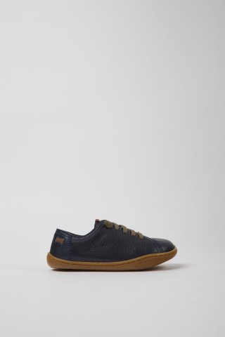 Neu Eingetroffen Camper Peu - Blauer Kinderschuh aus Leder.