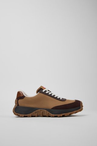 Neu Eingetroffen Camper Drift Trail VIBRAM - Brauner Damensneaker aus Textil und Nubukleder