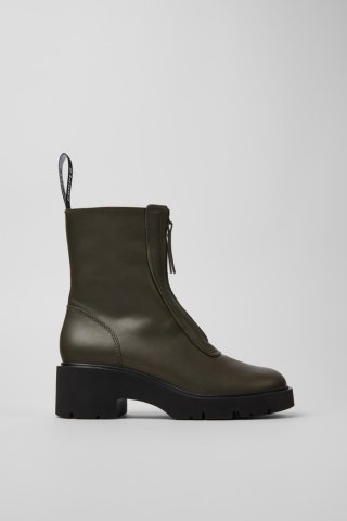 Neu Eingetroffen Camper Milah - Grüner Damenstiefel aus Leder mit Reißverschluss Neu Eingetroffen Camper Milah - Grüner Damenstiefel aus Leder mit Reißverschluss