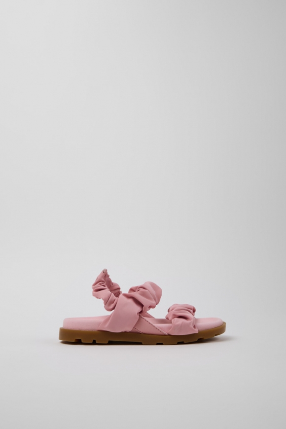 Neu Eingetroffen Camper Brutus Sandal - Rosa Sandalen aus Leder und recyceltem PET für Kinder. Neu Eingetroffen Camper Brutus Sandal - Rosa Sandalen aus Leder und recyceltem PET für Kinder.