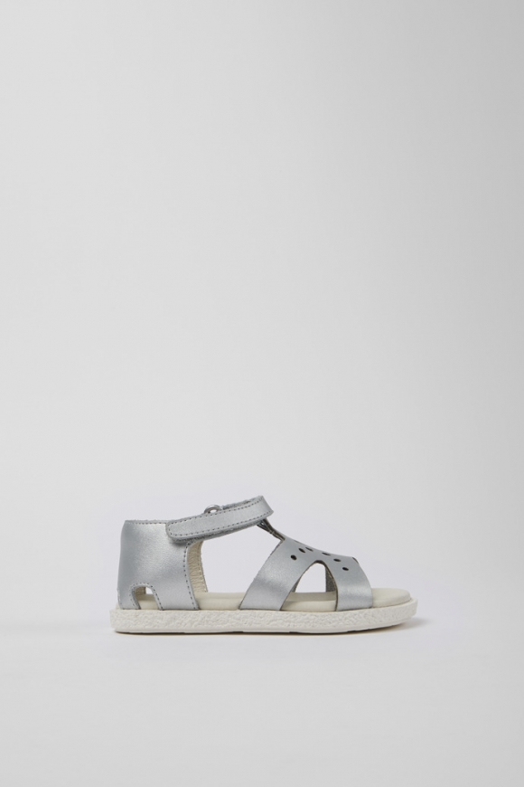 Neu Eingetroffen Camper Twins - Graue Ledersandalen Neu Eingetroffen Camper Twins - Graue Ledersandalen
