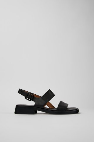 Neu Eingetroffen Camper Dana - Schwarze Ledersandale für Damen.