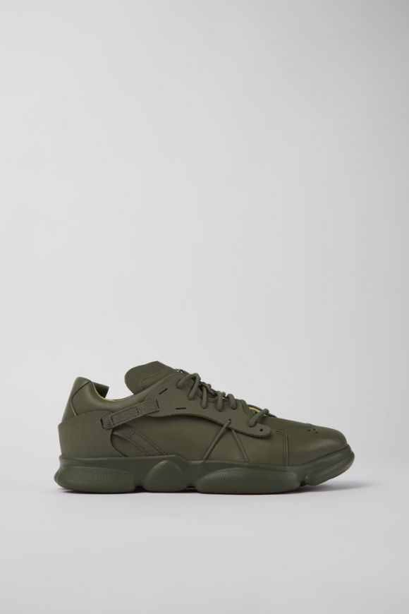 Neu Eingetroffen Camper Karst - Grüner Herrensneaker aus Textil und Leder Neu Eingetroffen Camper Karst - Grüner Herrensneaker aus Textil und Leder
