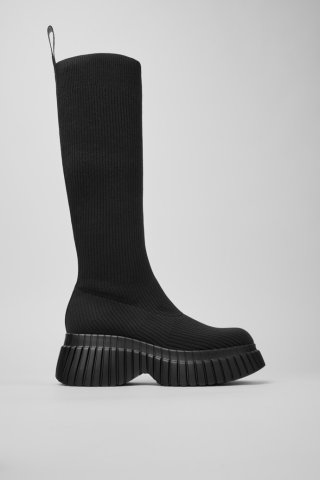 Neu Eingetroffen Camper Pix BCN - TENCEL - Schwarze Stiefel aus TENCEL™ Lyocell für Damen.