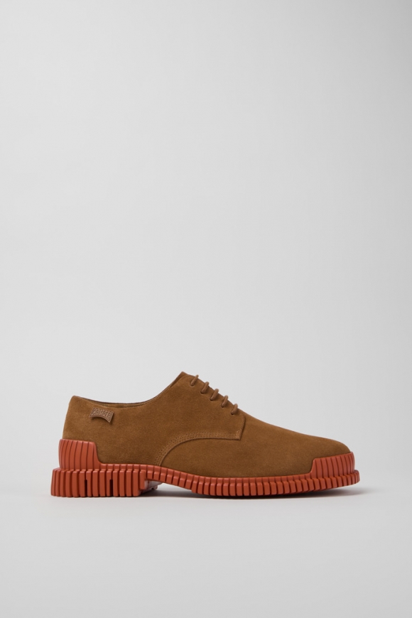 Neu Eingetroffen Camper Pix - Brauner Herrenschuh aus Veloursleder.
