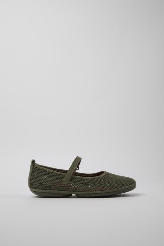 Neu Eingetroffen Camper Right - Grüne Mokassins aus TENCEL Lyocell und Leder für Damen.