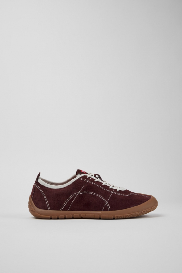 Neu Eingetroffen Camper Peu Path - Weinroter Damensneaker aus Nubukleder.