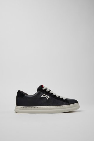 Neu Eingetroffen Camper Runner - Schwarzer Damensneaker aus Leder und Nubukleder.