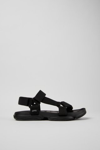 Neu Eingetroffen Camper Karst Sandal - Schwarze Herrensandale aus recyceltem PET-Webbing. Neu Eingetroffen Camper Karst Sandal - Schwarze Herrensandale aus recyceltem PET-Webbing.