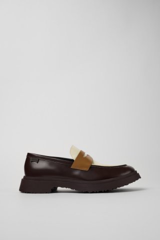 Neu Eingetroffen Camper Twins - Braune und weiße Lederloafer für Herren