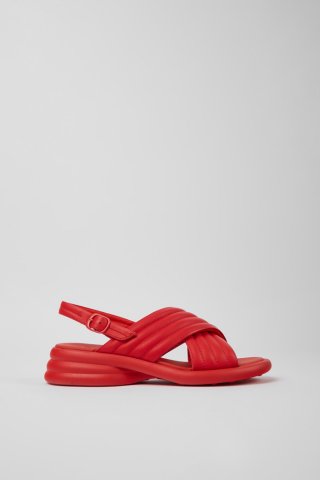 Neu Eingetroffen Camper Spiro - Damensandale aus Leder in Rot Neu Eingetroffen Camper Spiro - Damensandale aus Leder in Rot