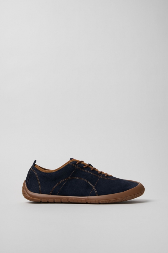 Neu Eingetroffen Camper Peu Path - Blauer Herrensneaker aus Nubukleder.