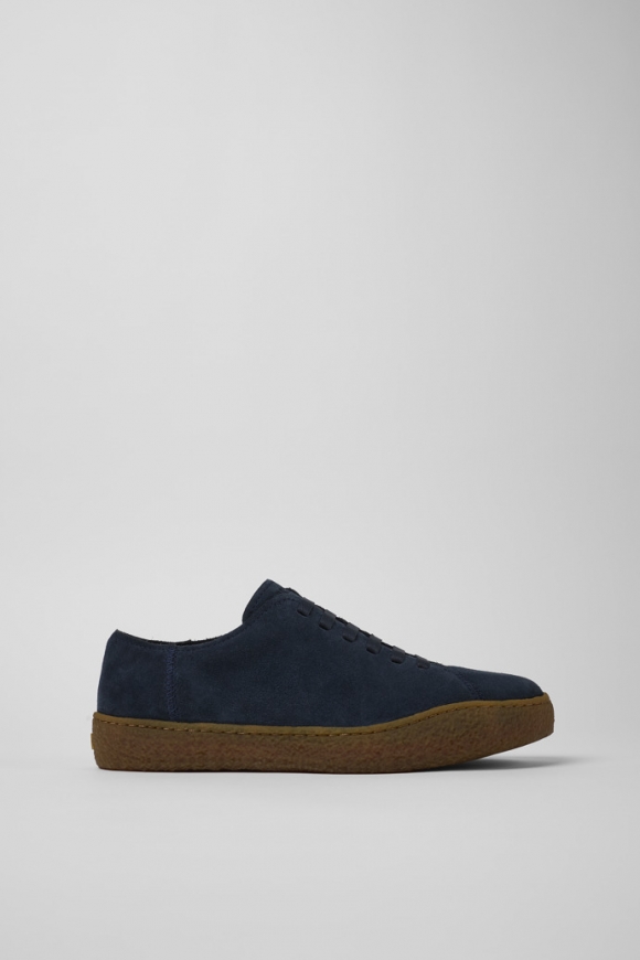 Neu Eingetroffen Camper Peu Terreno - Blauer Herrenschuh aus Nubukleder.
