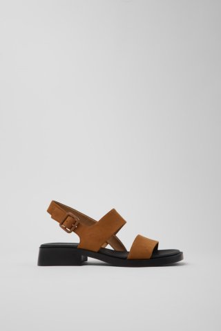 Neu Eingetroffen Camper Dana - Braune Sandale aus Nubukleder für Damen.