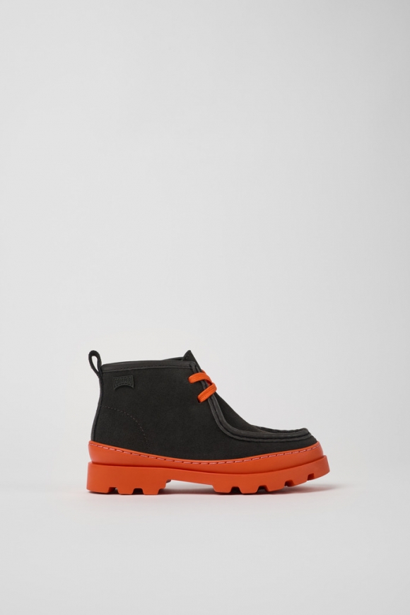 Neu Eingetroffen Camper Brutus - Graue Stiefeletten aus Leder und Nubukleder für Kinder Neu Eingetroffen Camper Brutus - Graue Stiefeletten aus Leder und Nubukleder für Kinder