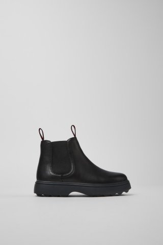 Neu Eingetroffen Camper Norte - Schwarze Kinderstiefelette aus Leder.