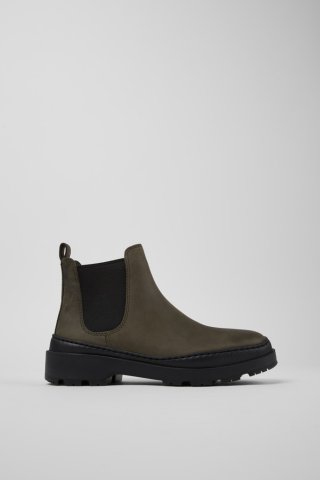Neu Eingetroffen Camper Brutus Trek MICHELIN - Grüne Damenstiefelette aus Nubukleder
