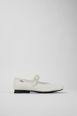 Neu Eingetroffen Camper Casi Myra - Weißer Frauenschuh aus Leder.
