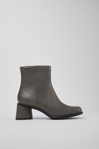 Neu Eingetroffen Camper Kiara - Grauer Damenstiefel aus Leder und Recycling-PET