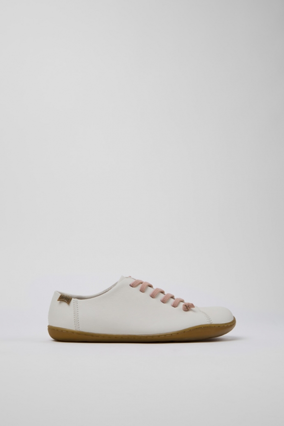 Neu Eingetroffen Camper Peu - Weißer Damenschuh aus Leder.