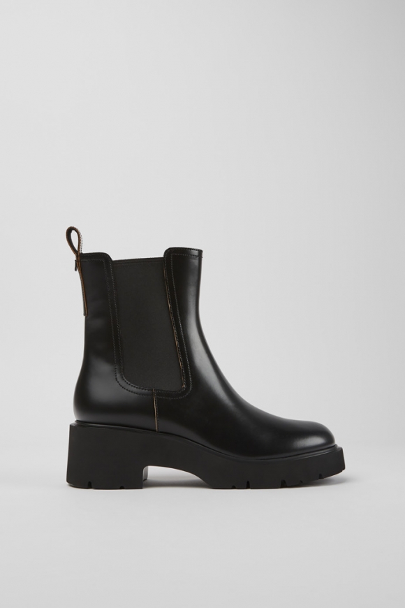 Neu Eingetroffen Camper Milah - Schwarzer Lederstiefel für Damen