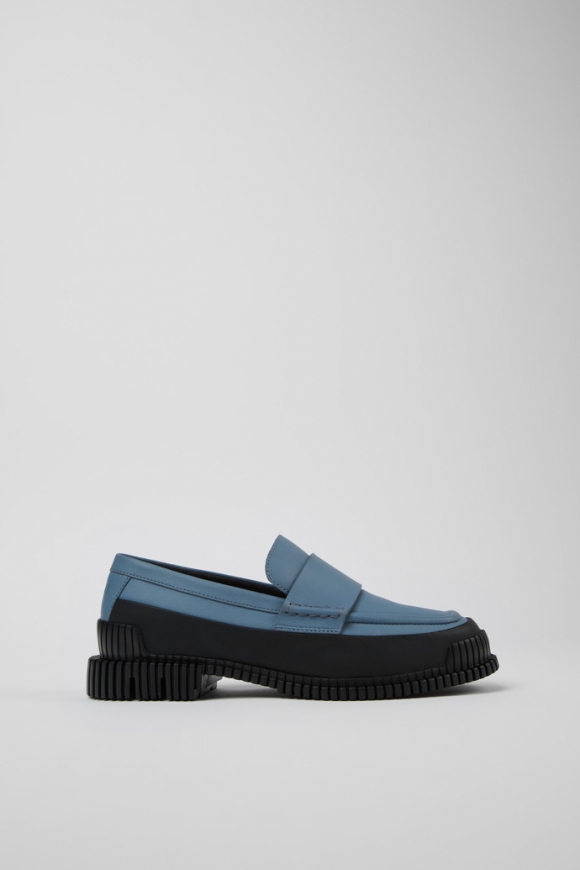 Neu Eingetroffen Camper Pix - Grauer und schwarzer Lederloafer für Damen Neu Eingetroffen Camper Pix - Grauer und schwarzer Lederloafer für Damen