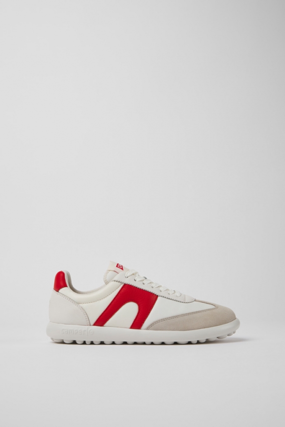 Neu Eingetroffen Camper Pelotas XLite - Weiß-roter Damensneaker aus Leder und Textil