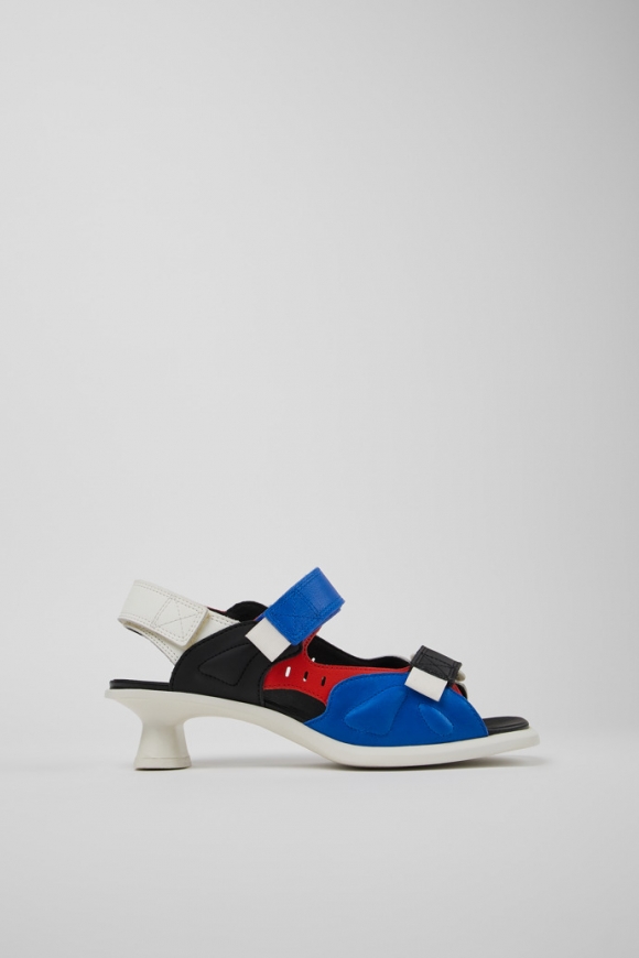Neu Eingetroffen Camper Dina - Mehrfarbige Doppelriemen-Sandalen recyceltes Leder Neu Eingetroffen Camper Dina - Mehrfarbige Doppelriemen-Sandalen recyceltes Leder