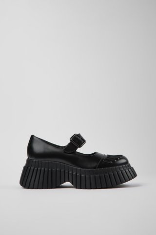 Neu Eingetroffen Camper BCN - Schwarzer Damenschuh aus Leder.