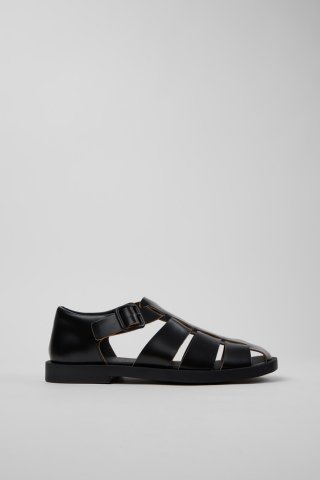 Neu Eingetroffen Camper Don - Schwarze Ledersandale für Herren.