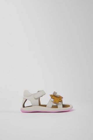 Neu Eingetroffen Camper Twins - Weiße Ledersandalen