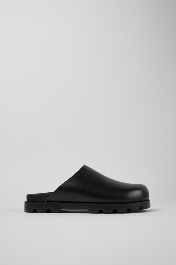 Neu Eingetroffen Camper Brutus Sandal - Schwarze Ledersandale für Herren.